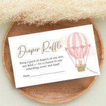 Rosa Boho-Bär-Baby-Party-Windel-Raffle