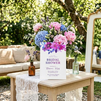 Rosa boho blumengeschmücktes Brautparty Einladung