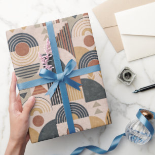 Rosa Boho-Geometrie-Geschenkpapier Geschenkpapier