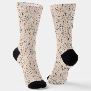 Rosa Boho Lila Blau Korallen Wilde Blumen Socken