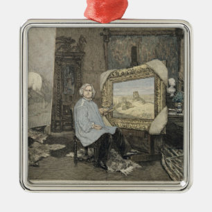 Rosa Bonheur in ihrem Studio Ornament Aus Metall