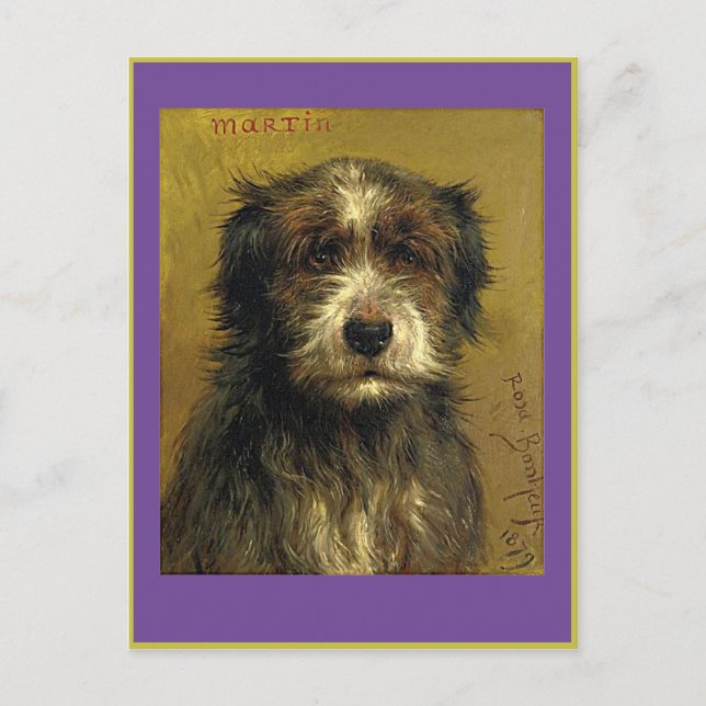 Rosa Bonheur, Martin, ein Hund, schöne Kunst, Postkarte (Vorderseite)