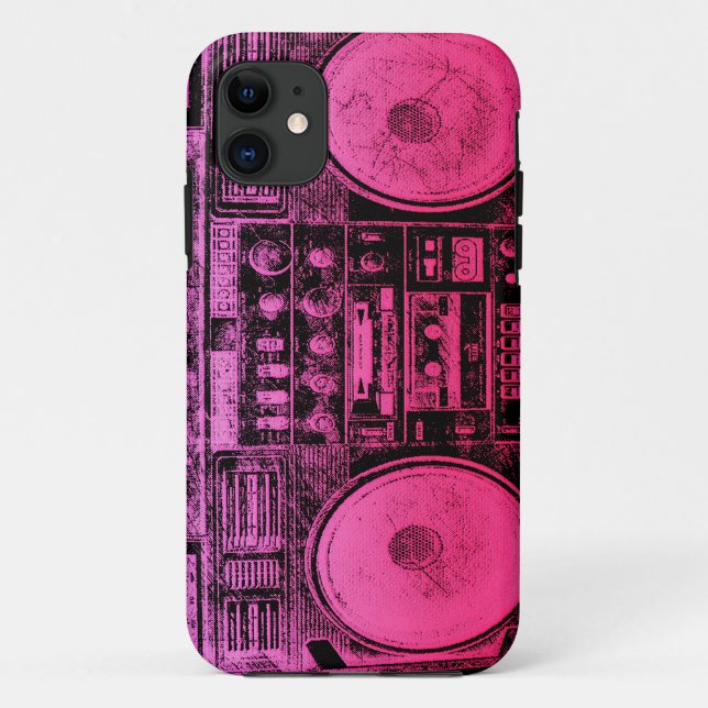 Rosa boombox Case-Mate iPhone hülle (Rückseite)