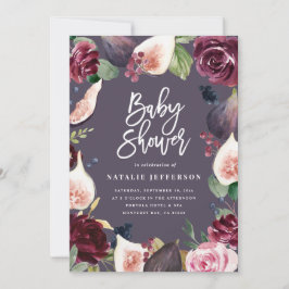 Rosa, Bordeaux, + Feigenfarbenfloral und Skript