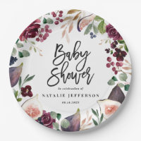 Rosa, Bordeaux, + Feigenfarbenfloral und Skript