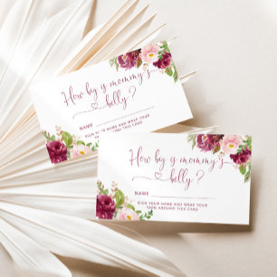 Rosa Bordeaux, wie groß der Bauch der Mama ist Begleitkarte