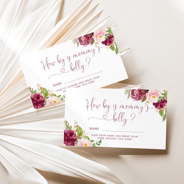 Rosa Bordeaux, wie groß der Bauch der Mama ist Begleitkarte (Von Creator hochgeladen)