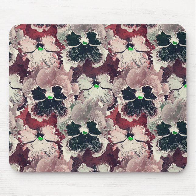 Rosa, bordeauxfarbene Blume Mousepad (Vorne)