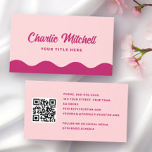 Rosa bordeauxrotes Retro-Namenswunder, Wavy-Wellen