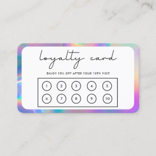 Rosa Border Imitate Holographic Loyalty Card Visitenkarte