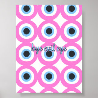 rosa böser Blick anpassbares Poster 🧿