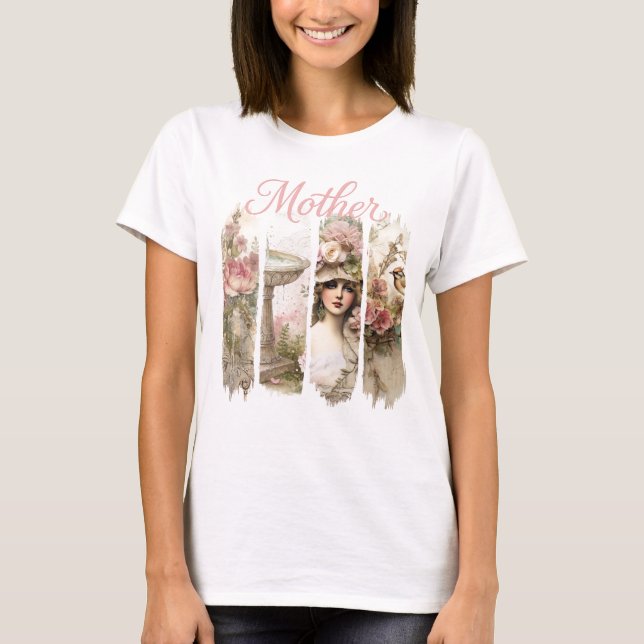 Rosa Botanica Mutter T - Shirt (Vorderseite)