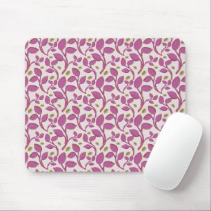 Rosa botanisches Weinrankenmuster   Elegantes Blum Mousepad