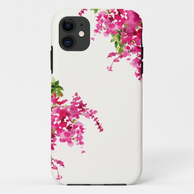 Rosa Bougainvillea Aquarellblume Case-Mate iPhone Hülle (Rückseite)