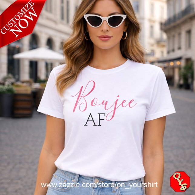 Rosa Boujee AF T-Shirt Tri-Blend Shirt (Von Creator hochgeladen)