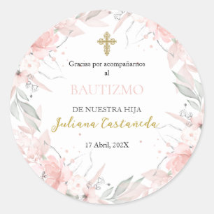 Rosa Bouquet danke Ihnen Aufkleber