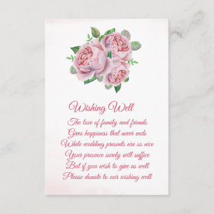 Rosa Bouquet Hochzeitskarten Begleitkarte