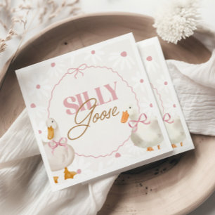 Rosa Bow Albern Gänse Coquette Geburtstag Serviette