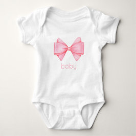 Rosa Bow Baby Strampler