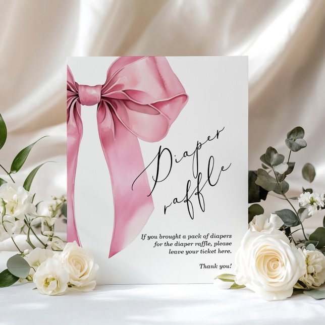 Rosa-Bow-Babydusche Poster (Von Creator hochgeladen)