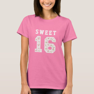 Rosa Bow Coquette Sweet 16 University T-Shirt