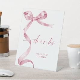 Rosa Bow Drinks Sockelschild