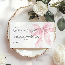 Rosa Bow elegante Minimalistische Gewinnspiel Begleitkarte