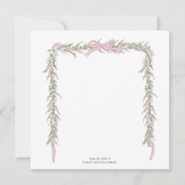 Rosa Bow Garland Umschlag Liner Dankeskarte