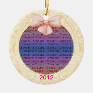 Rosa Bow Hochzeitsdekoration Keramikornament