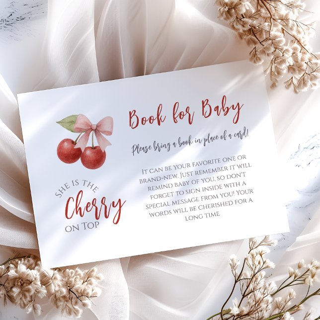 Rosa Bow Red Cherry auf Top Book for Baby Show Begleitkarte (Von Creator hochgeladen)