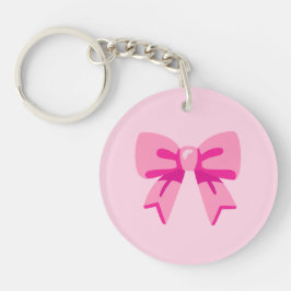 Rosa Bow Schlüsselanhänger