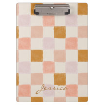 Rosa Braun Beige Geometrisch Personalisiertes Klem