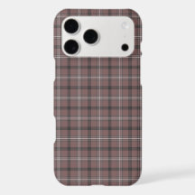 Rosa-braun kariertes iPhone-Case mit klassischem M