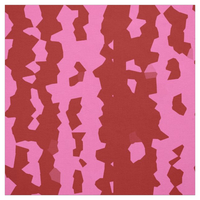 Rosa-Braun-Rotes Unregelmäßiges Abstractes Design  Stoff (Muster)