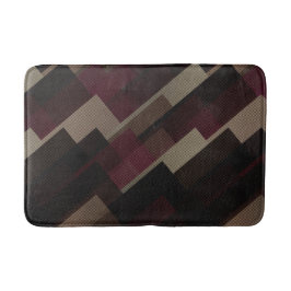 Rosa braun und beige geometrisch badematte