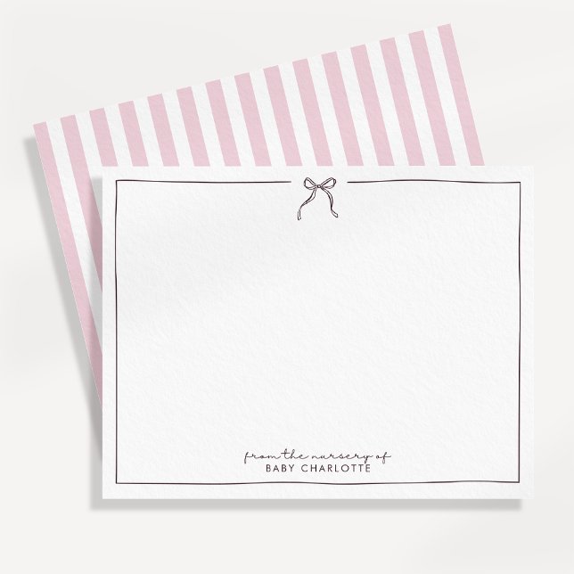 Rosa, braun und Streifen aus dem Kinderzimmer, Kar Einladung (Von Creator hochgeladen)