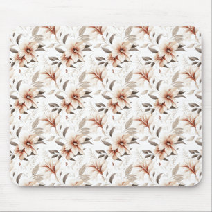 Rosa Braune Aquarell-Wildblume Mousepad