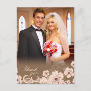 Rosa brauner Hibiskus Blume Hochzeit Foto vielen D Postkarte
