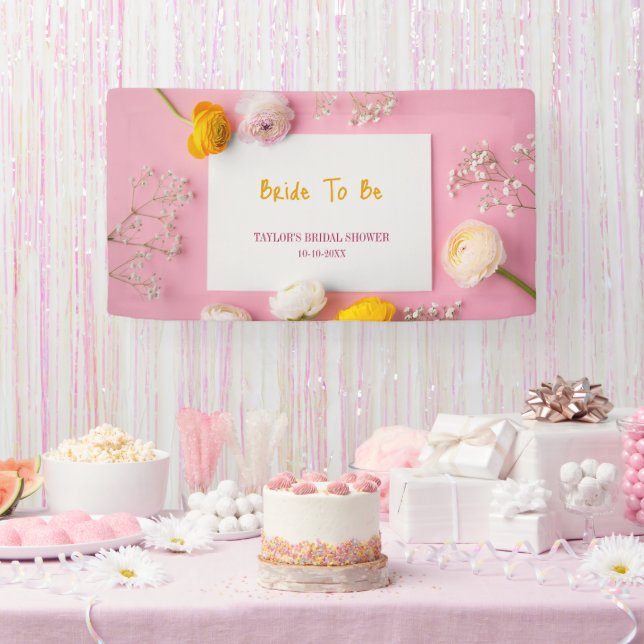 Rosa Brautparty Banner (Party)