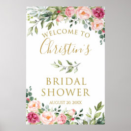 Rosa Brautparty Begrüßungszeichen, Schaumstoffplat Poster