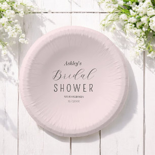 Rosa Brautparty Brunch Pappteller