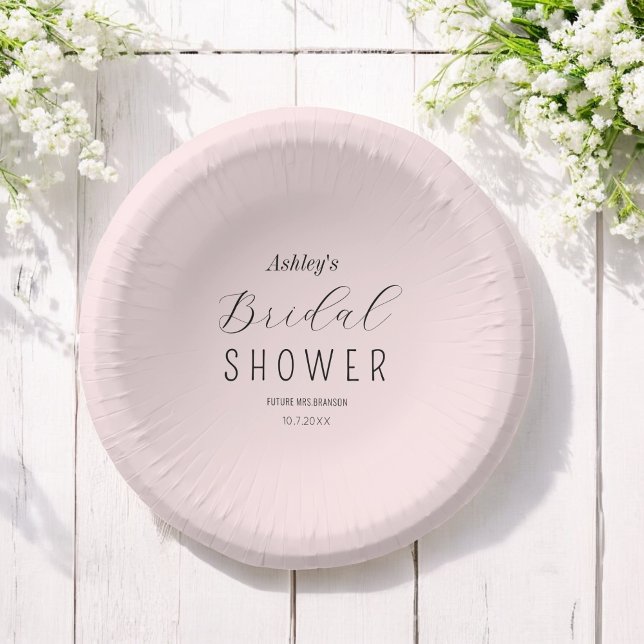 Rosa Brautparty Brunch Pappteller (Von Creator hochgeladen)