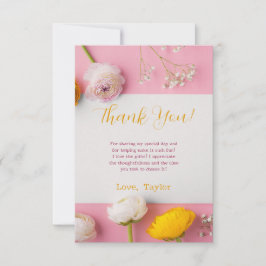 Rosa Brautparty Dankeskarte