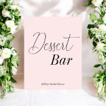 Rosa Brautparty Dessert Bar Poster<br><div class="desc">Blush Pink Brautparty Dessert Bar Wedding Sign Poster in eleganter Kalligraphie-Skript. Dieses Produkt ist Teil einer Kollektion, bitte Karo unten unsere Kollektion für passende Artikel aus.</div>