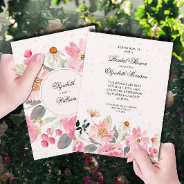 Rosa Brautparty Einladung