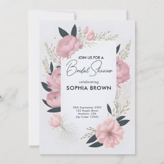 Rosa Brautparty Einladung
