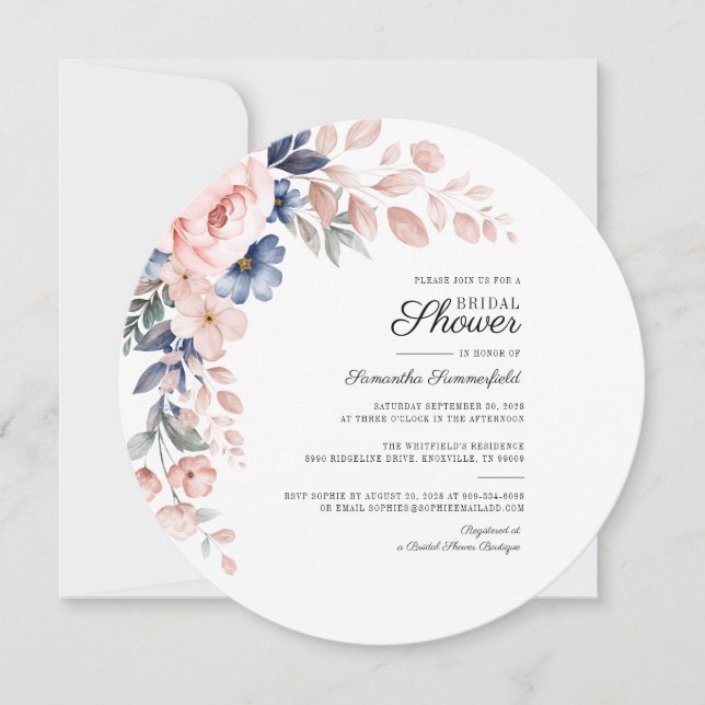 Rosa Brautparty Einladung (Vorderseite)