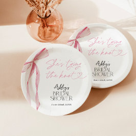 Rosa Brautparty, elegantes Brautparty Pappteller