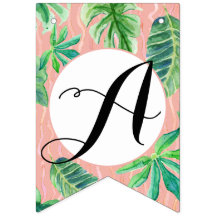 Rosa Brautparty-Flamingo-Blatt n schwarzes Striped