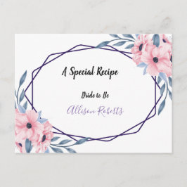 Rosa Brautparty für moderne geometrische Rahmen Re Postkarte